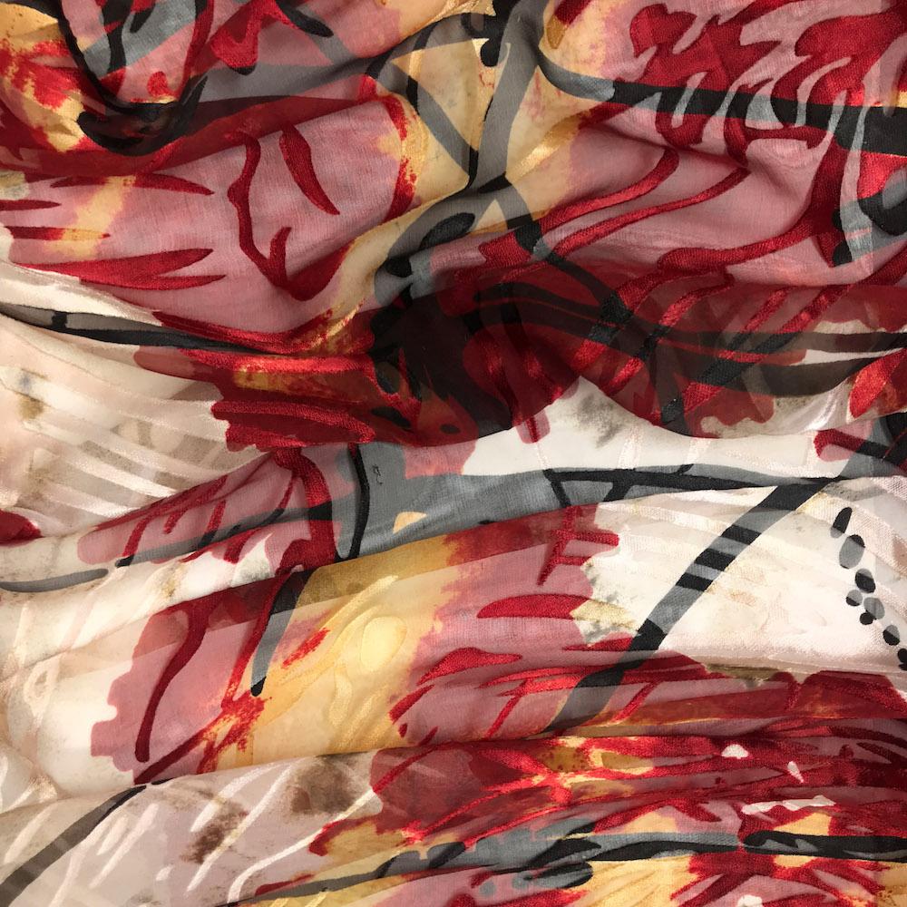 Tribal Burnout Printed Silk Chiffon - Image 5