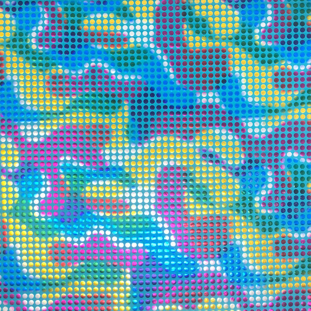 Turquoise Rainbow Dot Sequin
