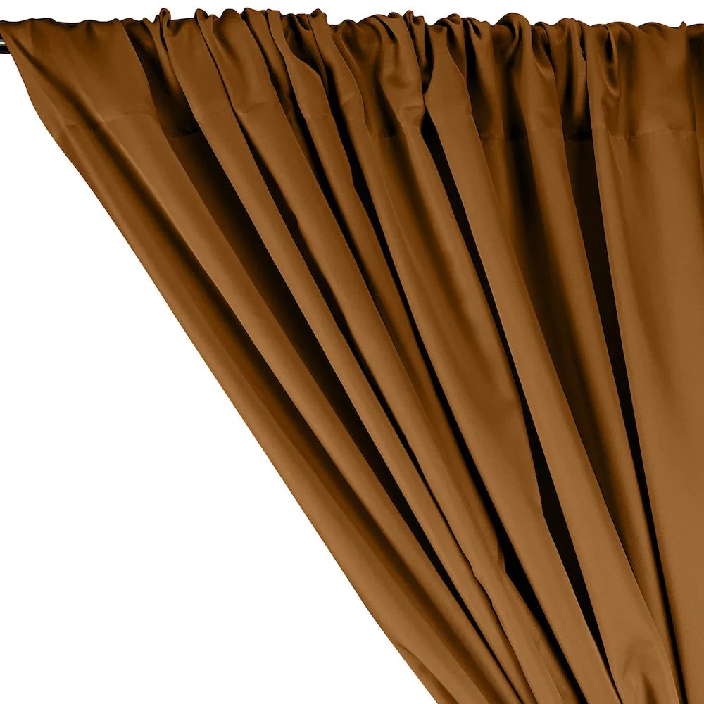 Polyester Twill Rod Pocket Curtains - Copper - Image 2