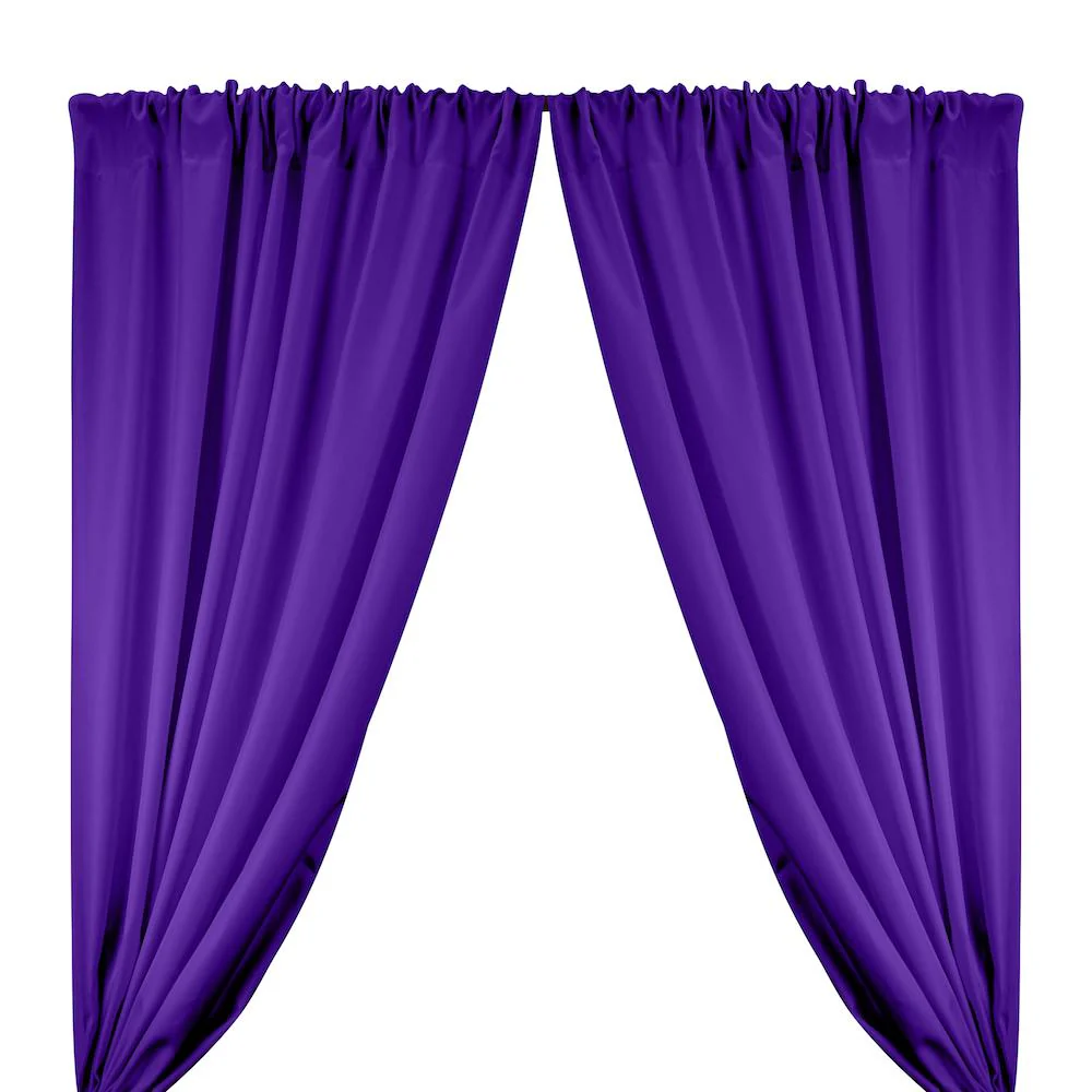 Polyester Twill Rod Pocket Curtains - Purple