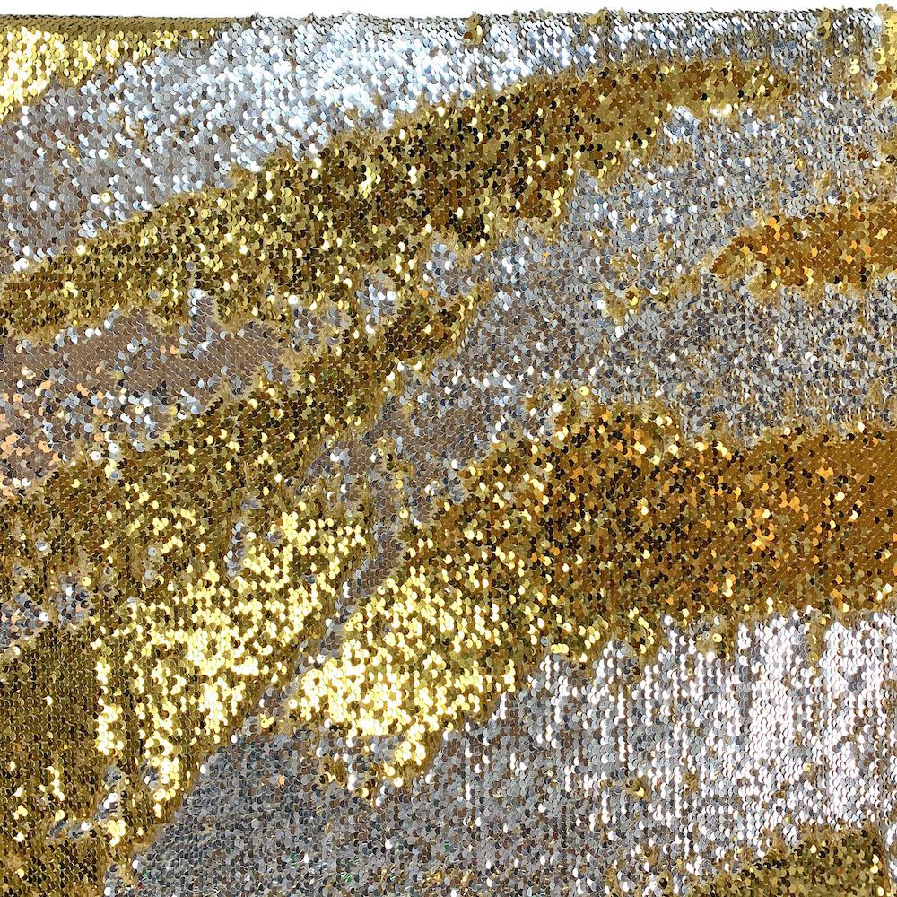 Two-Sided Reversible Sequins Rod Pocket Curtains - Gold / Silver - Image 3