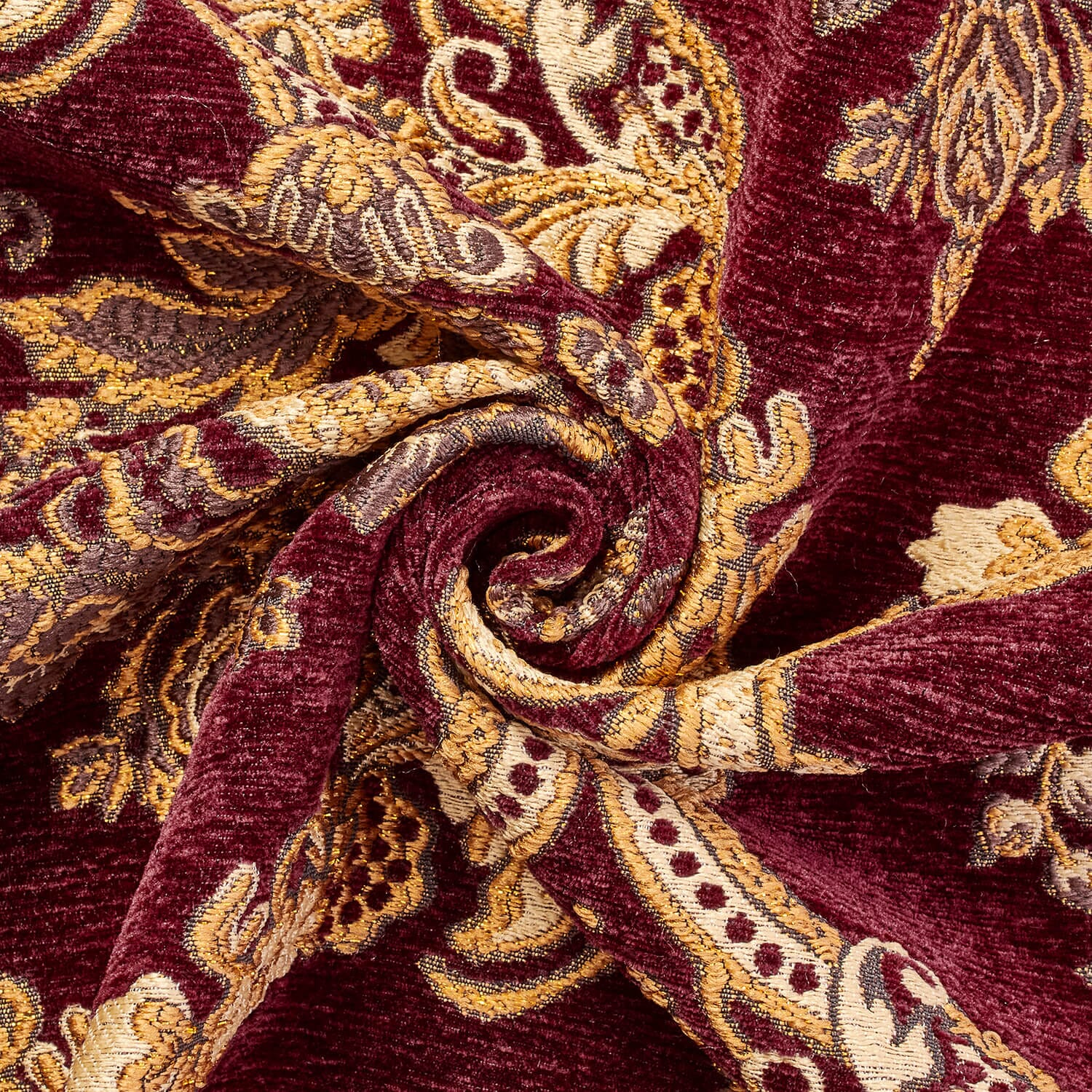 Victorian Damask Metallic Chenille Upholstery Brocade Jacquard - Image 3