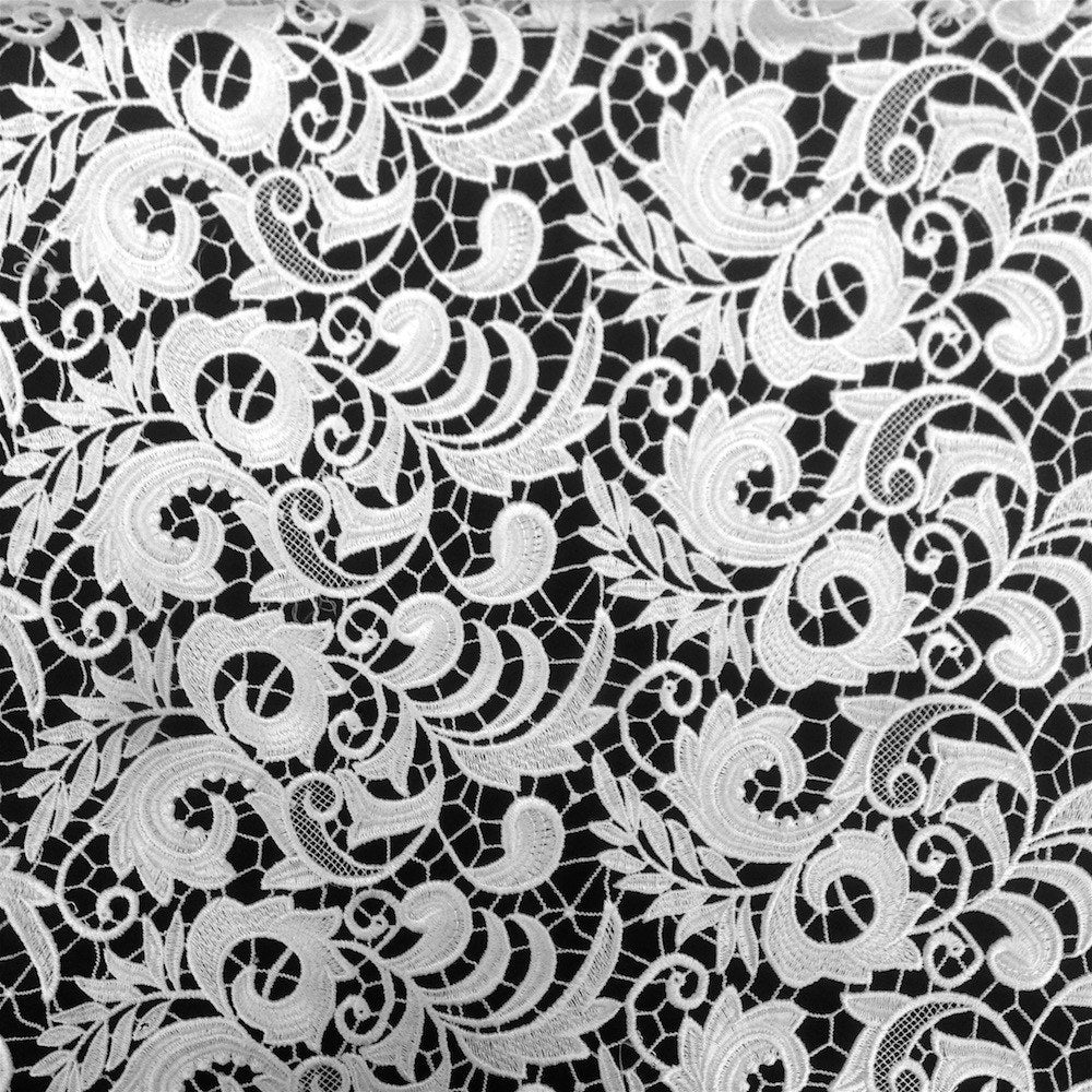 White Cardinal Guipure French Venice Lace - Image 2
