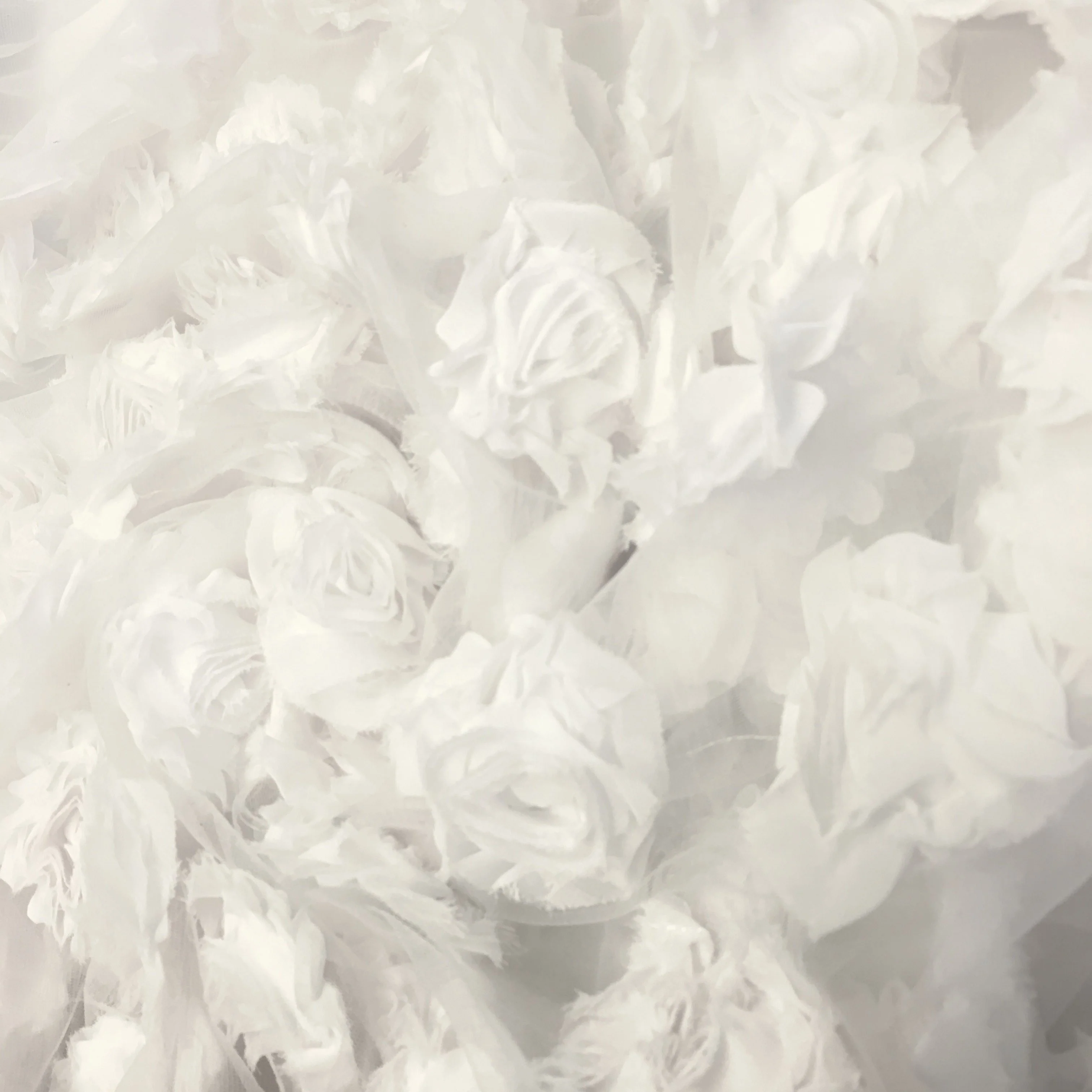 White Chiffon Rosette - Image 4