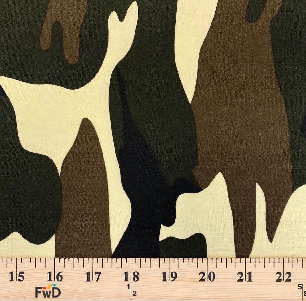 Woodland Camouflage Printed 100% Cotton - Image 3