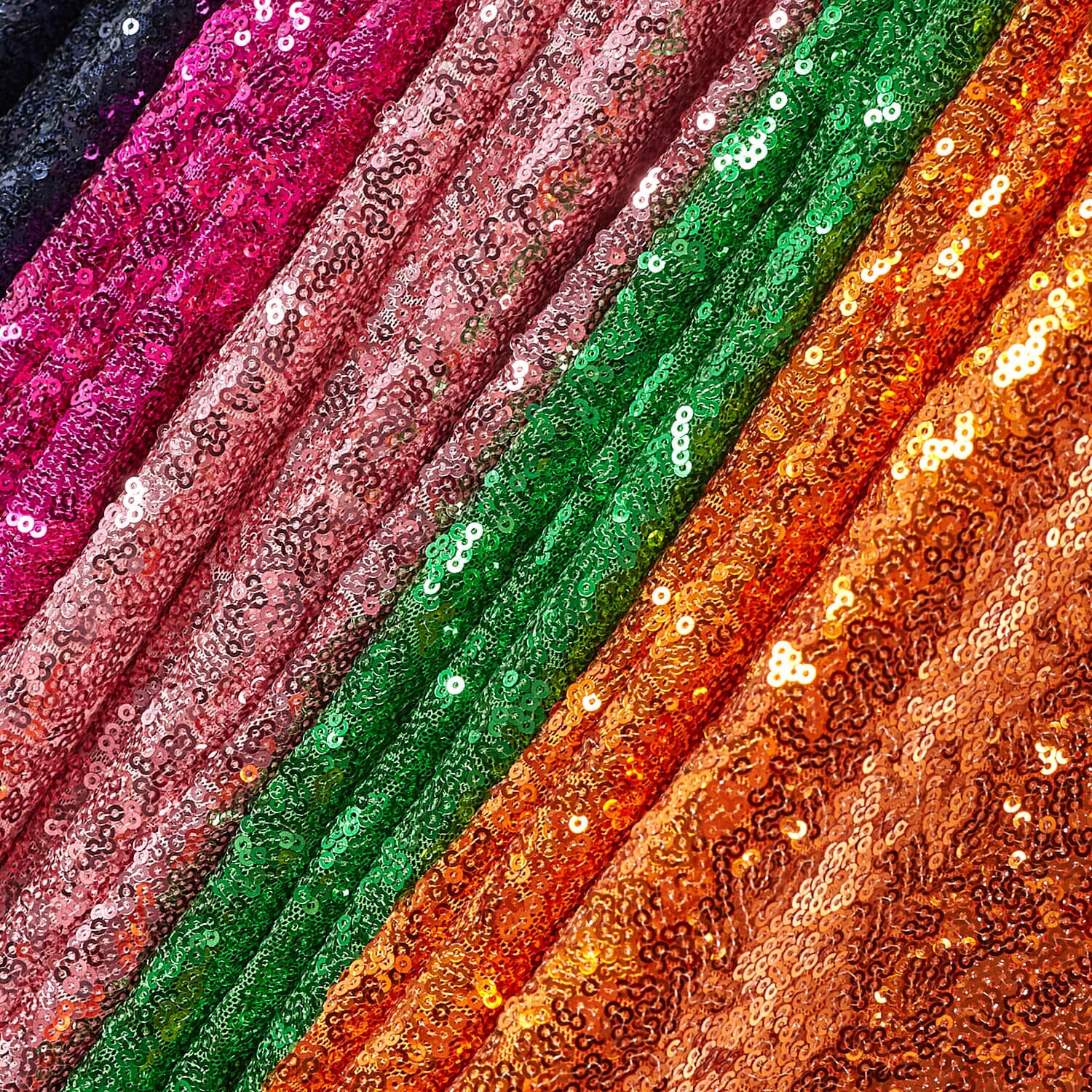 Zigzag Starlight Micro Sequins On Stretch Mesh